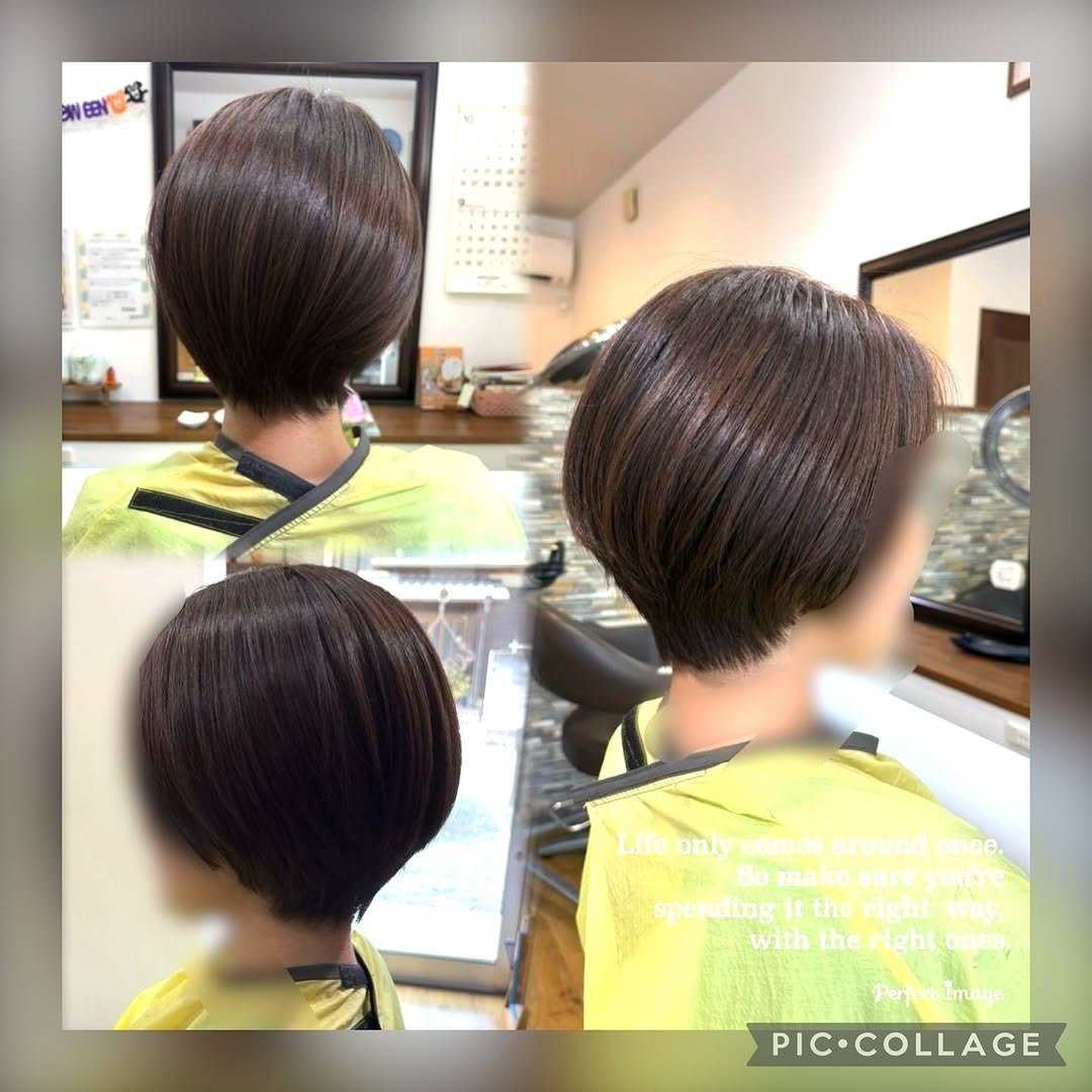 カラー・白髪染めの作例: ロングカラー