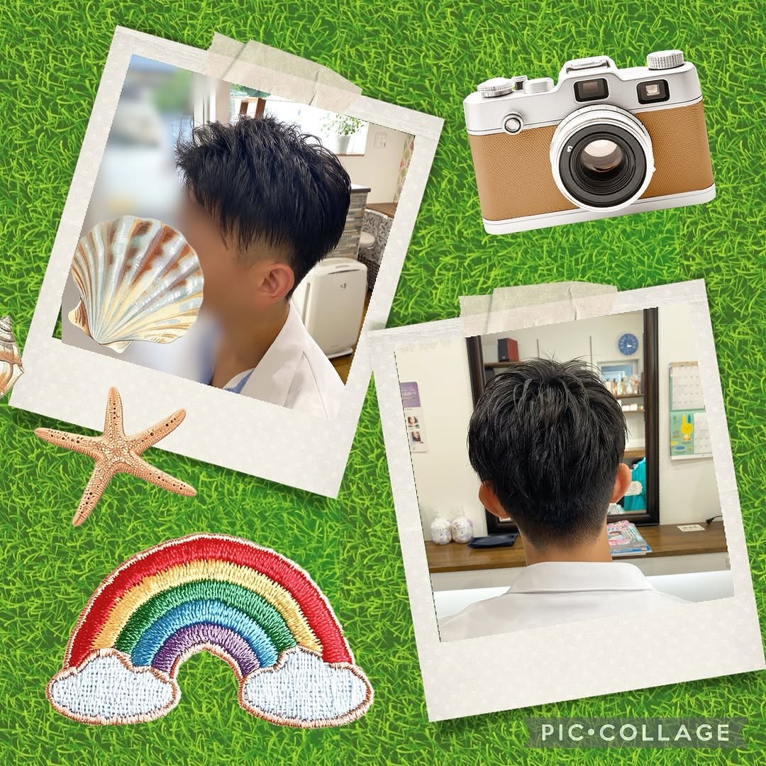 キッズカットの作例: ツーブロックのキッズカット