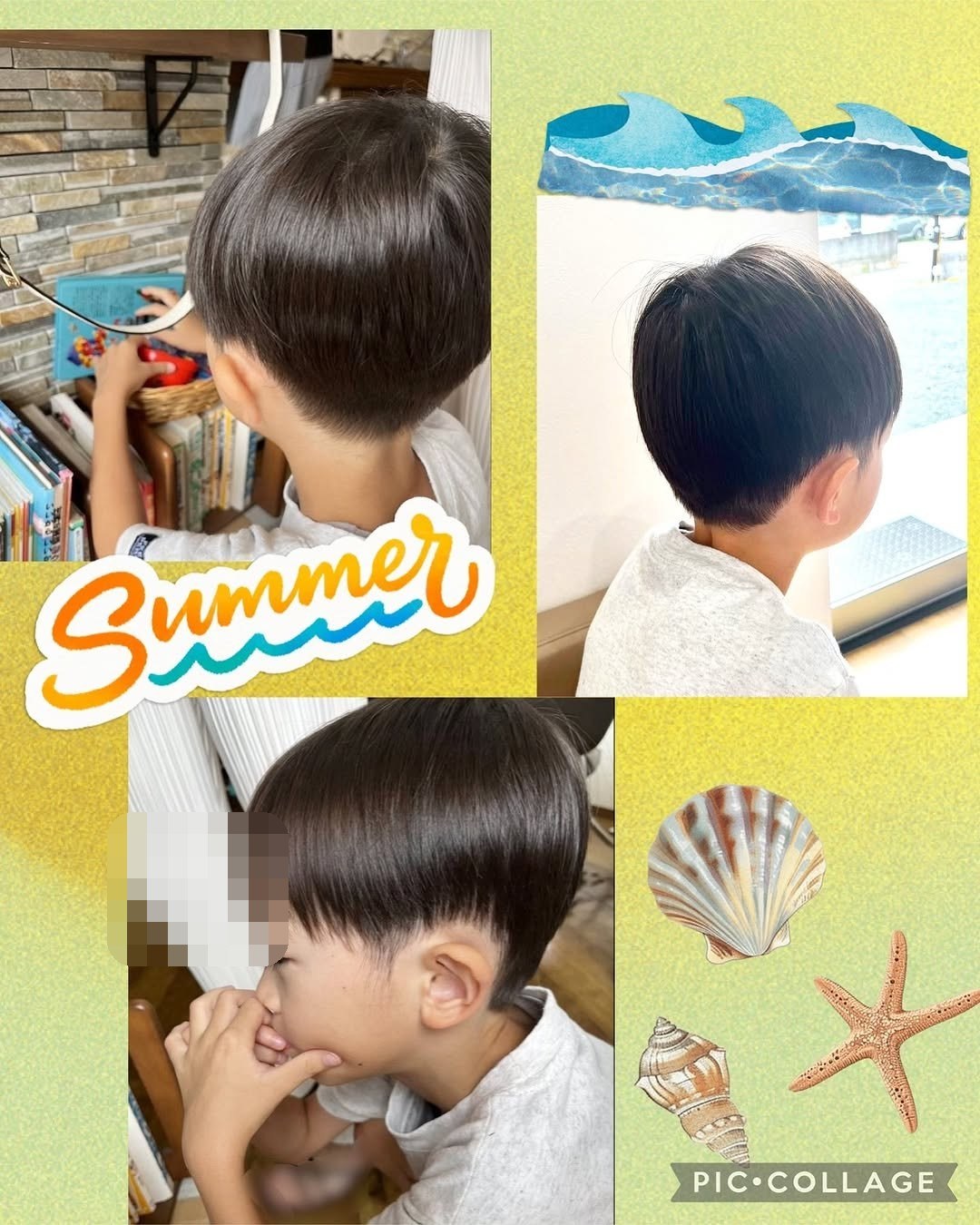 キッズカットの作例: 夏向けのすっきりカット