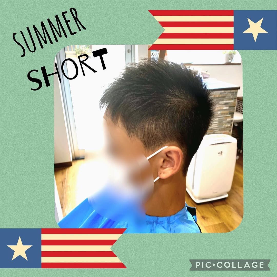キッズカットの作例: 夏のショートカット