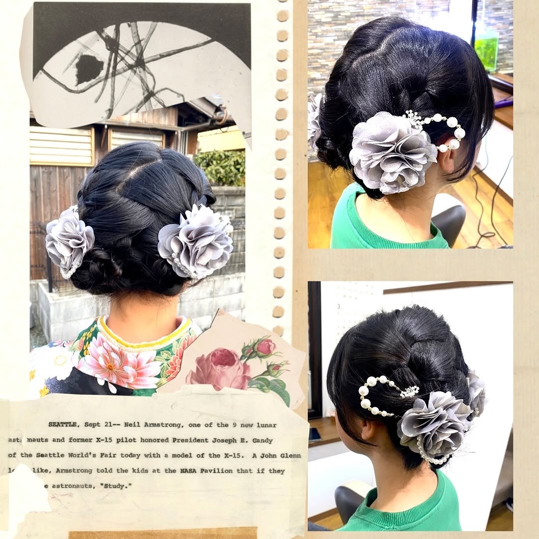 着付け・ヘアセットの作例: 卒業式ヘアセット