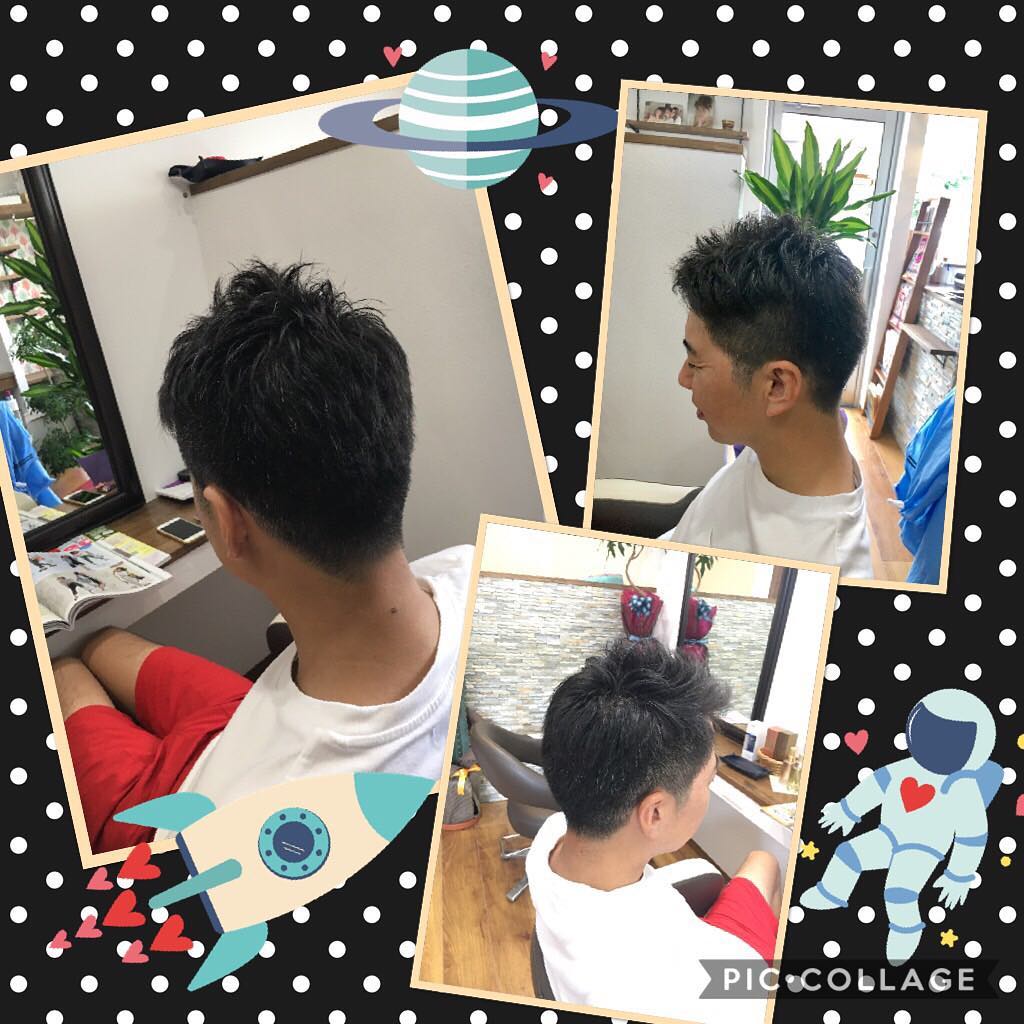 メンズカットの作例: メンズカットのビフォーアフター