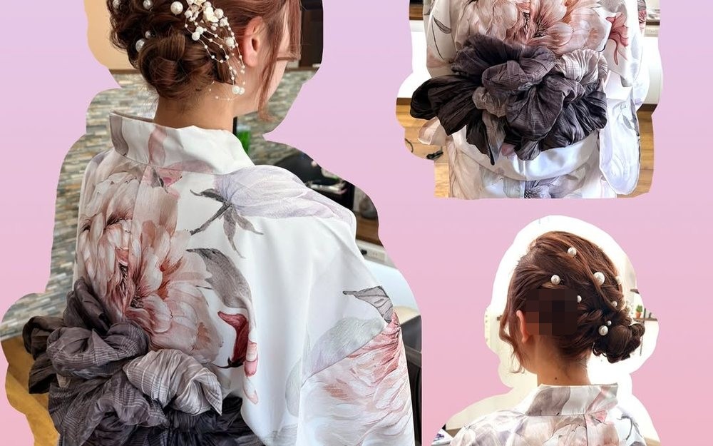 浴衣着付けとヘアセットの仕上がり